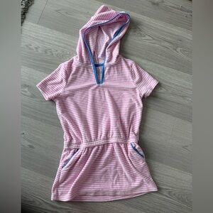 Vineyard Vines Pink and White Striped Terry Cloth Cover Up